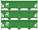 Accurail Inc. ACF 47' 3-Bay Center-Flow Covered Hopper 3-Pack - Burlington Northern BN 453019, 453067, 453094 (Cascade Green, 1990s Logo) (Kit)