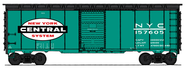 InterMountain Railway Company 1937 AAR 40' Box Car - New York Central NYC 157605 (Jade Green Repaint)