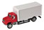 Walthers SceneMaster International 4900 Truck - Single-Axle Box Van (Red Cab, White Body)