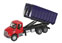 Walthers SceneMaster International 4300 Dual-Axle Dumpster Carrier Truck (Red Cab w/Blue Dumpster)