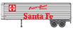 Walthers SceneMaster 35' Fluted-Side Trailer (Pack of 2) - Santa Fe