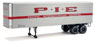 Walthers SceneMaster 35' Fluted-Side Trailer (2 Pack) - Pacific Intermountain Express (PIE)