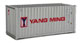 Walthers SceneMaster 20' Corrugated Container - Yang Ming