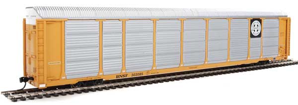 WalthersProto 89' Thrall Enclosed Tri-Level Auto Carrier - Burlington Northern Santa Fe Rack and Flat BNSF 303085
