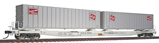 Walthers Gold Line™ Flexi-Van Flat Car w/Two Trailers-Milwaukee Road NIFX 7025