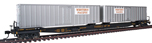 Walthers Gold Line™ Flexi-Van Flat Car w/Two Trailers - Western Pacific™  WP 1618