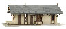 Atlas Model Railroad Co. Maywood Train Station - Assembled - Tan w/Brown Trim (N Scale)