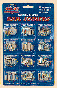Atlas O 21st Century Track System™ Nickel Silver 3-Rail w/Brown Ties - Nickel Silver  Rail Joiners (16 Pack)