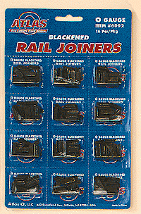 Atlas O 21st Century Track System™ Nickel Silver 3-Rail w/Brown Ties - Blackened   Rail Joiners (16 Pack)