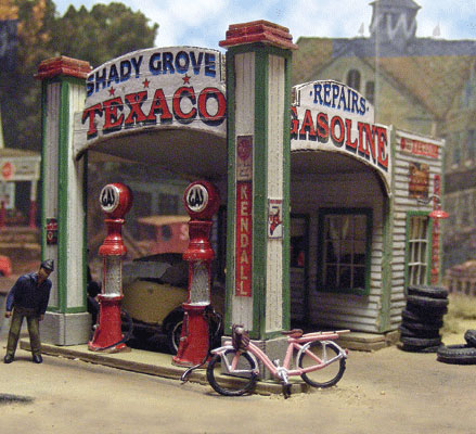 Bar Mills Scale Model Works Gas Station at Shady Grove (O Scale)