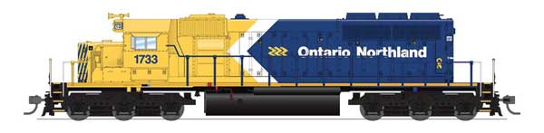 Broadway Limited Imports Paragon4 EMD SD40-2 Low Nose (Sound and DCC) -  Ontario Northland No. 1734 (Arrow Scheme)