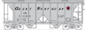 Bowser Manufacturing Co. 70-Ton 2-Bay Covered Hopper – Great Northern GN 71055