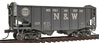 Bowser Manufacturing Co. 55-Ton Peaked End Fishbelly Hopper, Assembled, Weathered – Norfolk & Western N&W 96247