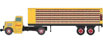 Classic Metal Works Mini Metals® White WC22 Tractor with Flatbed Trailer - Coca-Cola