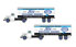Classic Metal Works Mini Metals® White WC22 Tractors with 32' Aerovan Trailers - Ford Exchange Engines (Set of 2) (N Scale)