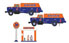 Classic Metal Works Mini Metals 1954 International IH R-190 Tank Truck, Gas Pumps, Billboard Set - Union 76 (N Scale)