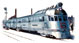 Con-Cor 1940s 'Pioneer Zephyr' 3 Car Train w/Twin Headlight  - Chicago, Burlington & Quincy