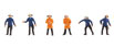 Faller Gmbh Firemen (Pack of 6) (N Scale)