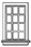 Grandt Line Products Inc. Double-Hung, 12-Pane Window - Scale 36in. x 64in. (Pack of 8)