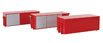 Herpa Models 2-Door Roll-Off Container - Fire Department (Pack of 3)