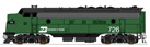 InterMountain Railway Company EMD FP7 Locomotive - Burlington Northern w/DCC and Sound
