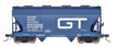 InterMountain Railway Company ACF Center Flow 2-Bay Hopper - Grand Trunk Western GTW 315063