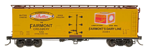 InterMountain Railway Company Wood Refrigerator Car - Fruit Fairmont Creamery 30155