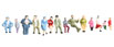 JMD Plastics Seated People - Handpainted (Pack of 250)