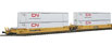 Kato USA, Inc. Gunderson MAXI-IV Double Stack Well Car w/53' Canadian National Container – TTX Company OTTX 732171