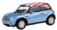 Model Power Minis Mini Cooper – Blue, White Roof w/US Flag