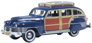 Oxford Diecast 1942 Chrysler Town and Country Station Wagon - South Sea Blue, Wood