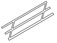 Plastruct Inc. SRS-4 Stair Rail (27/64in. Tall, 3/4in. Between Posts, 6in. Long) (Set of 2)