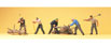 Preiser Kg Lumberjacks w/Logs (Pack of 5)