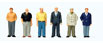 Preiser Kg Standing Men (Pack of 6)