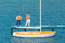 Preiser Kg Korsar Sailboat w/2 Sailors Putting On Life Jackets