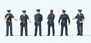 Preiser Kg US City Police (Pack of 6)