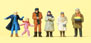 Preiser Kg Passers-By In Winter Clothing 