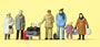 Preiser Kg Travelers in Winter Clothing