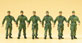 Preiser Kg Marching Infantry (Pack of 6)