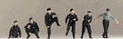 Preiser Panzer Crew Mounting (Set of 6)