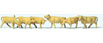 Preiser Kg Light Brown Cows (Pack of 6) (N Scale)