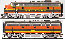 PROTO 2000 EMD F7A-B Set - Standard DC - Great Northern #269-A w/Mars Light & #269-B ('Empire Builder' Orange, Green)