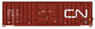 Walthers Proto 50' Gunderson Hi-Cube Paper Service Boxcar - Canadian National CN 406572