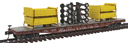 PROTO 2000 AAR 53½' Flat Car w/w/Wagon Boxes & Frames Load - Minneapolis & St. Louis 23510