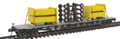 PROTO 2000 AAR 53½' Flat Car w/w/Wagon Boxes & Frames Load - Northern Pacific 62055