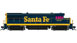 Rapido Trains, Inc. GE U25B Low Hood (Sound and DCC) - Santa Fe No. 1600 (Pinstripe, Billboard Lettering)