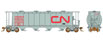 Rapido Trains, Inc. 3800 Cu. Ft. Cylindrical Covered Hopper 6-Pack - Canadian National Set #2 (As Delivered) CN 369008, 369435, 369654, 369855, 369982, 369230