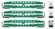 Rapido Trains, Inc. Bi-Level Commuter Coach 3-Pack - GO Transit Set No.3 (Coaches 2119, 2140, 2155, Early Scheme)