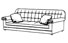 Scale Structures Leather Couch w/Pillows (Unpainted Metal Castings)