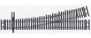 Shinohara Code 70 Nickel Silver Turnout - #4 Left Hand 